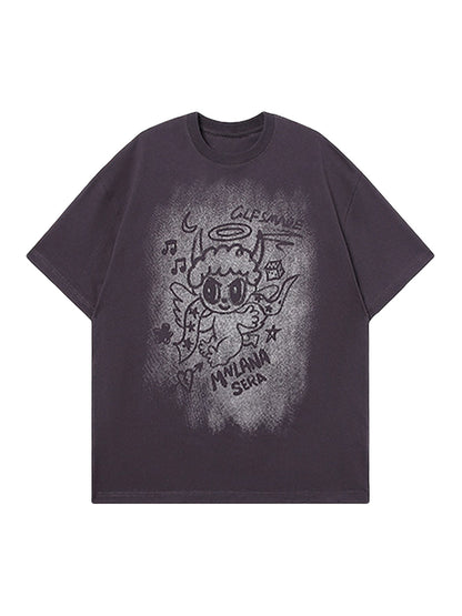 T-shirt graphique surdimensionné Angel