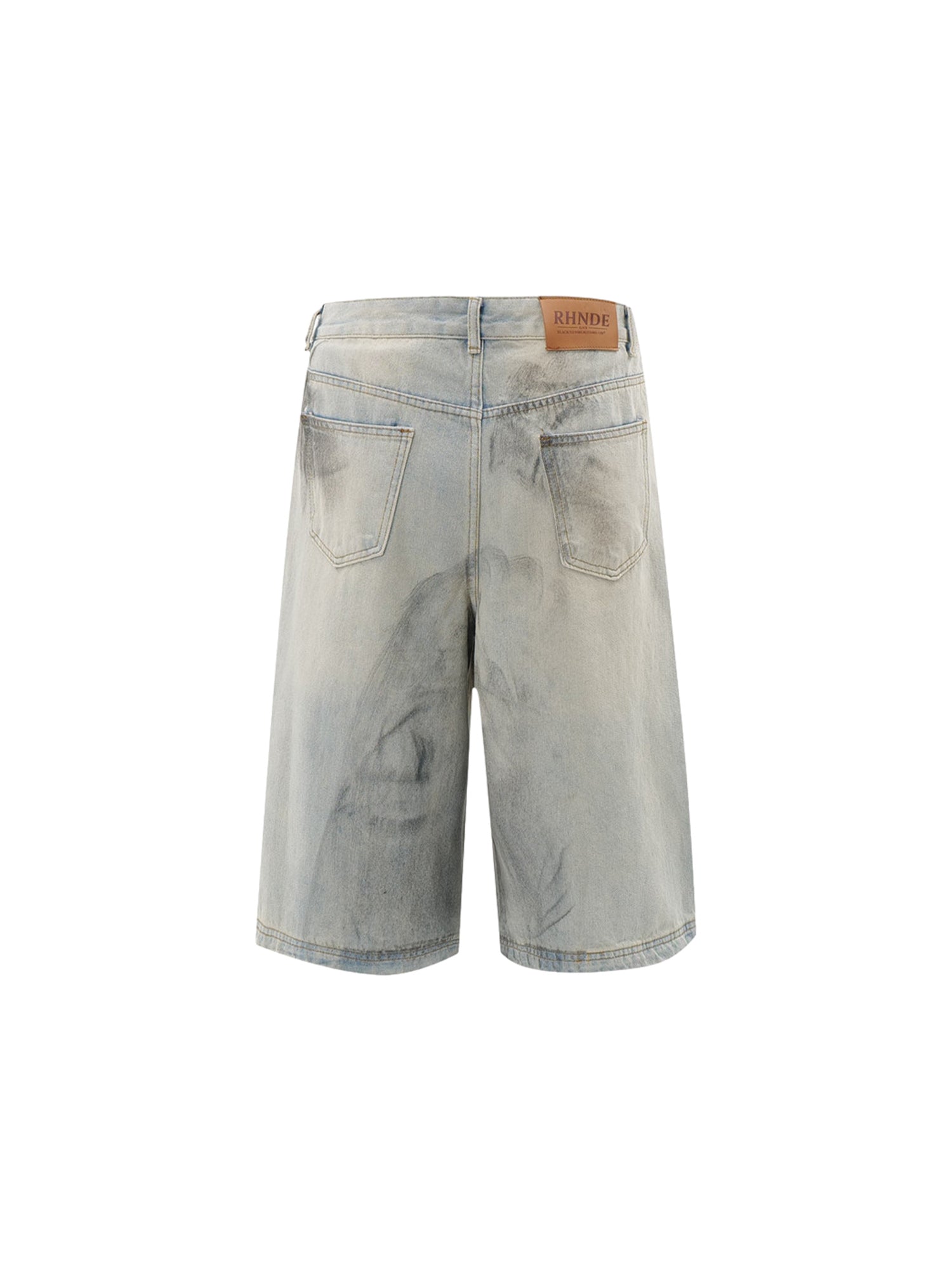 Thesupermade Punk High Street Dirty Ripped Denim Jorts