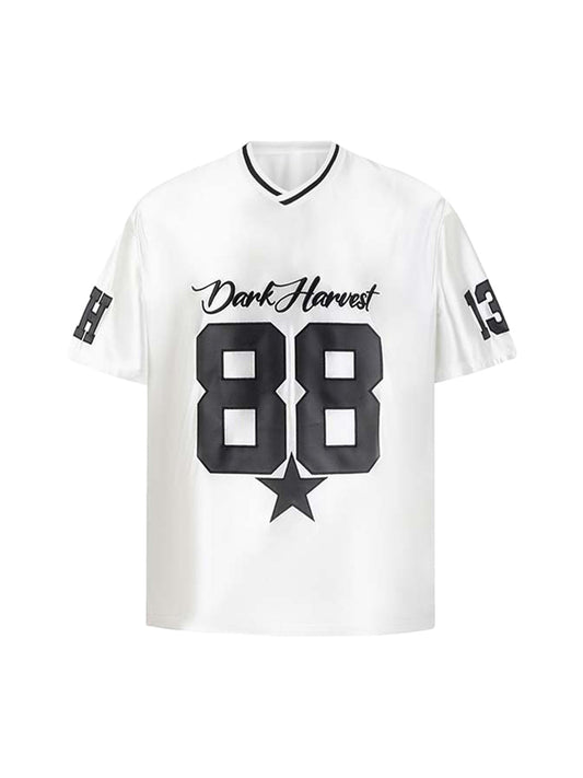 Number "88" Sports Jersey Print T-shirt