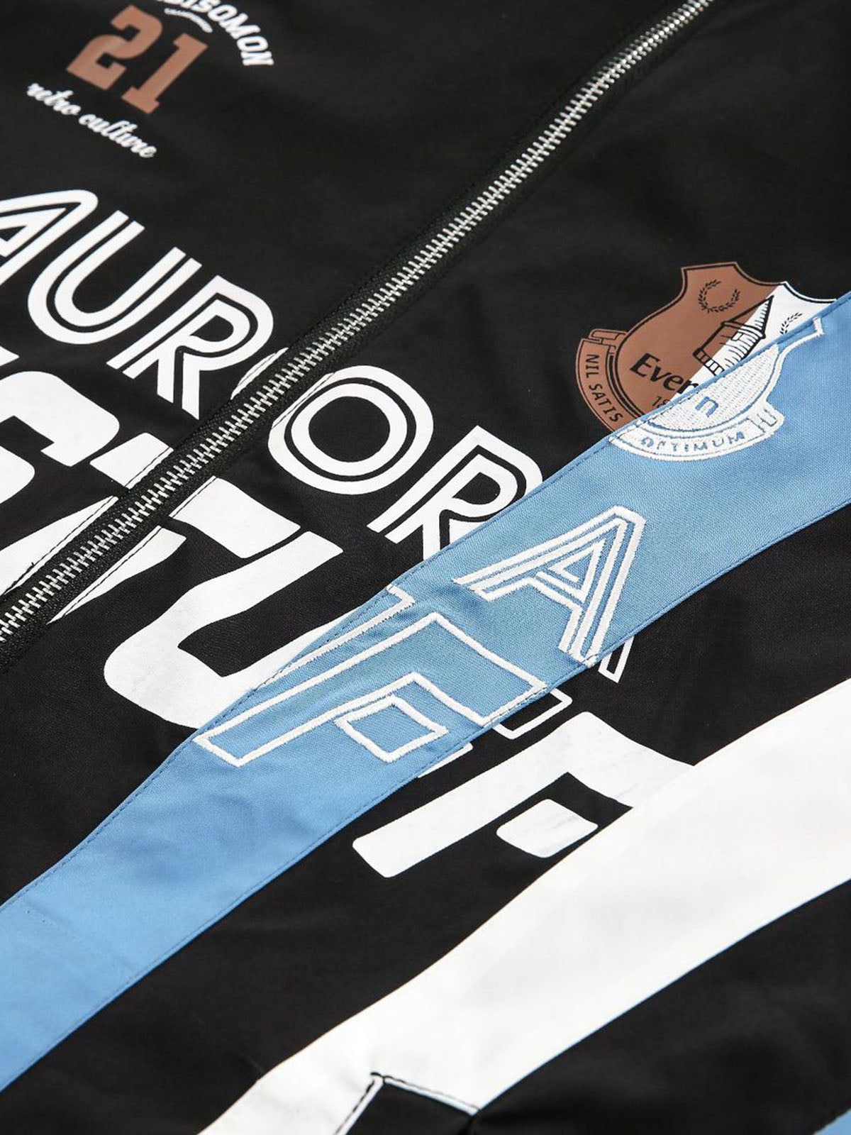 Jerseyjacke mit Retro-Kontrastnähten