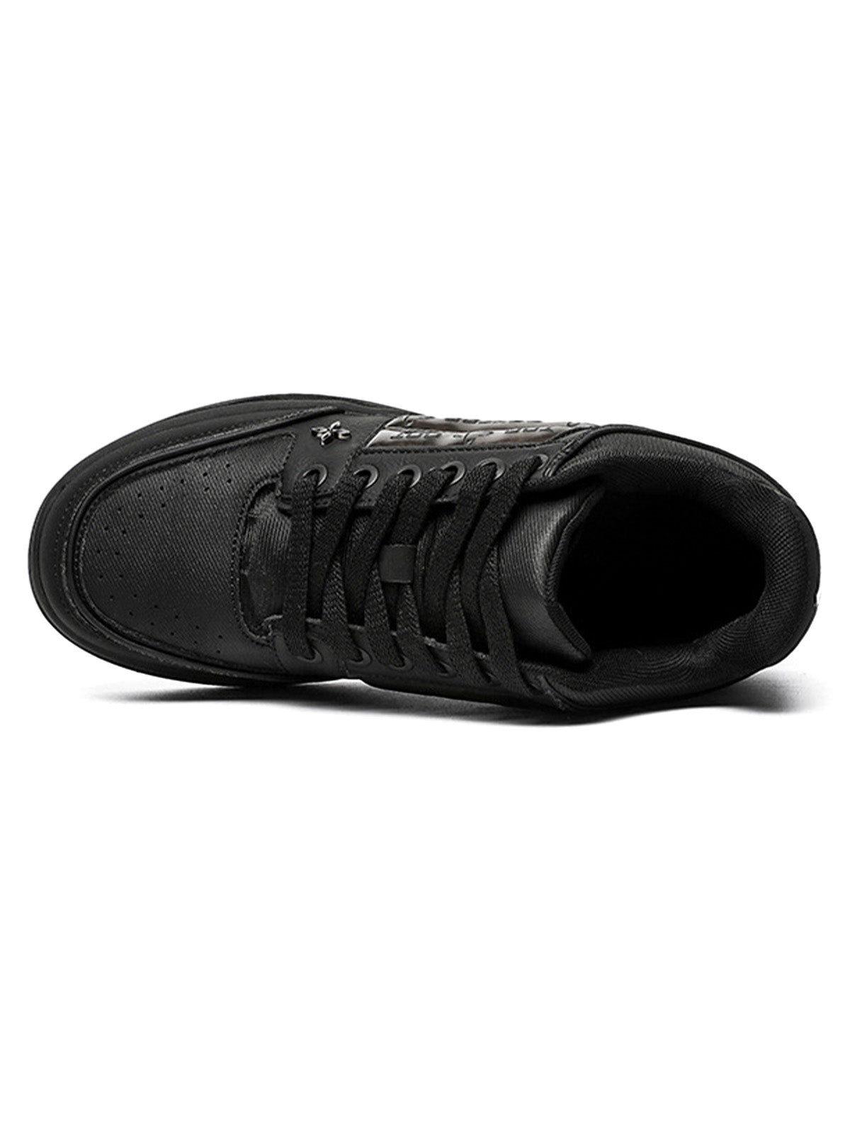 Chaussures de skate à lettres brodées foncées