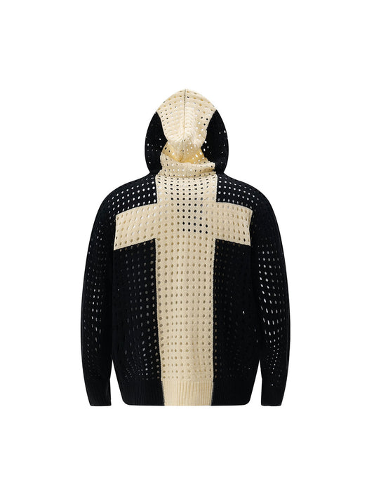 Veste à capuche zippée en jacquard croisé Thesupermade - 2254
