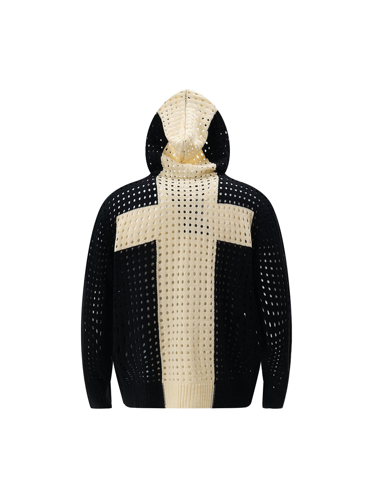 Thesupermade Cross Jacquard Full Zipper Hooded Jacket - 2254