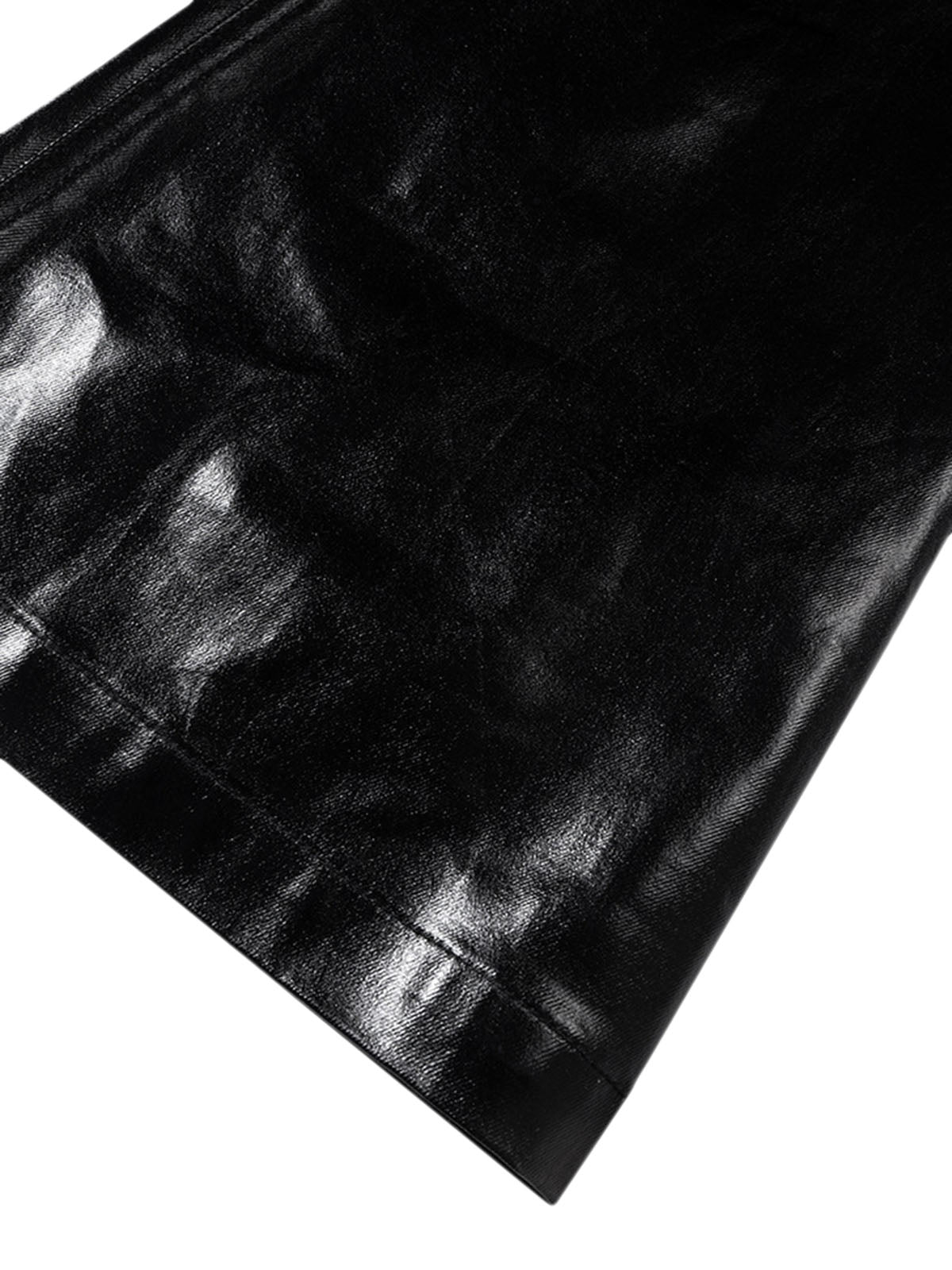 Thesupermade – Schlaghose aus glänzendem Lackleder