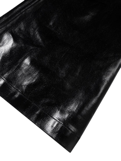 Thesupermade – Schlaghose aus glänzendem Lackleder