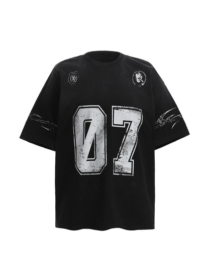 T-shirt en jersey à motif dégradé