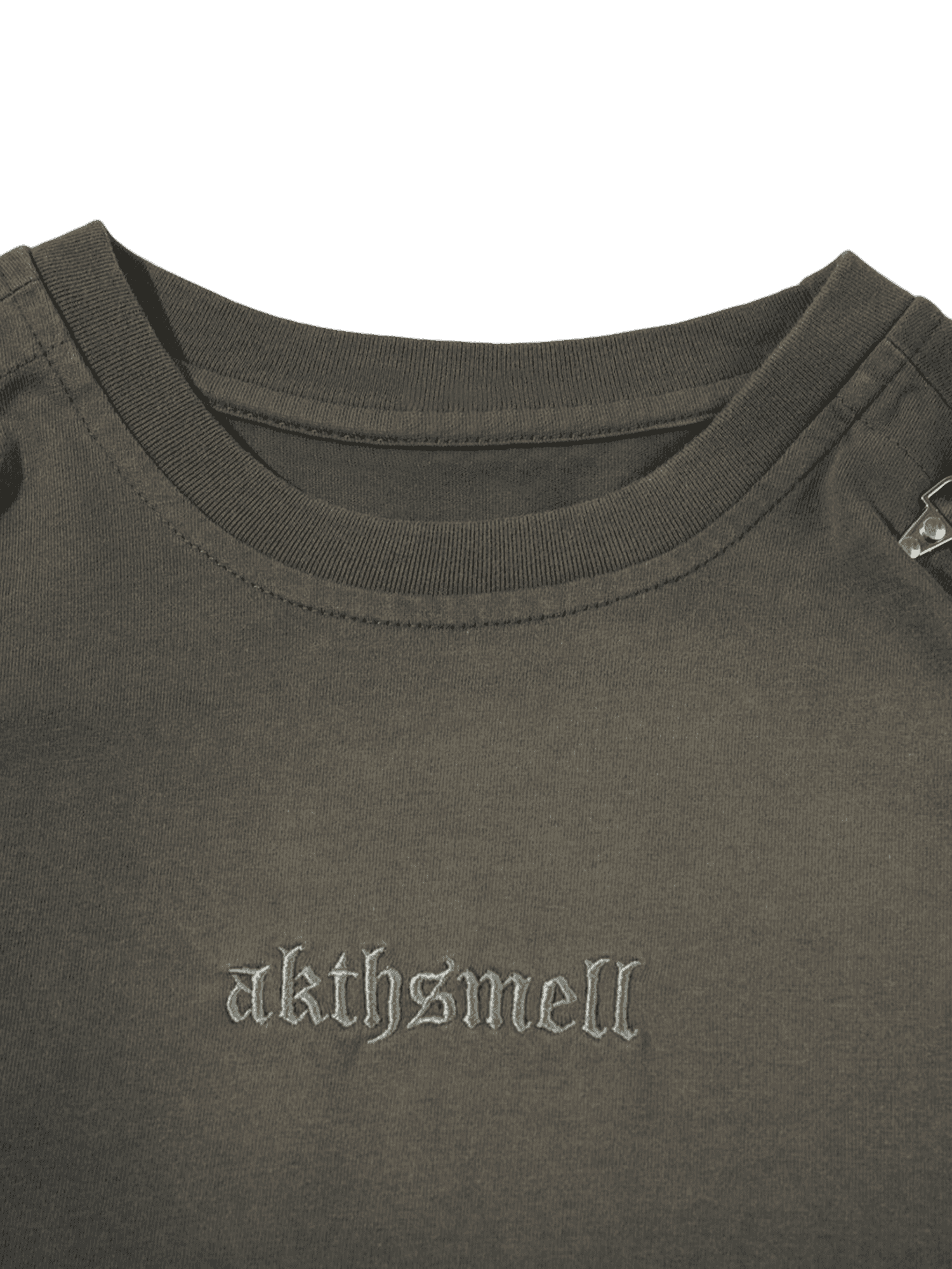 Thesupermade – Verwaschenes, besticktes Street-Rap-T-Shirt – 2102 