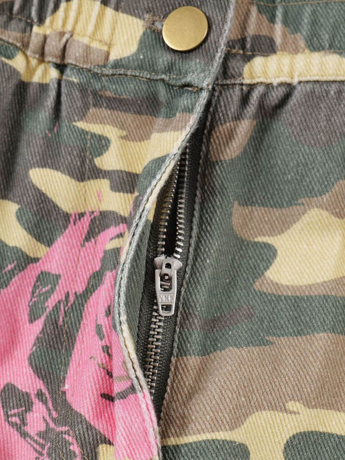 Thesupermade Floral Camouflage Multi Pocket Cargo Pants