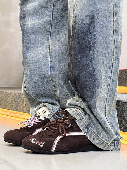 Suede Lace-Up Sneakers