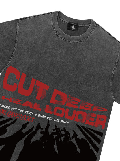 Original Cut Deep Graphic Print T-Shirt
