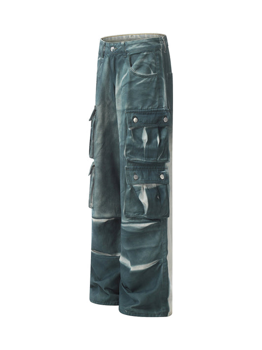 Jean cargo multi-poches dégradé Dip Dye de TheSupermade - 2276