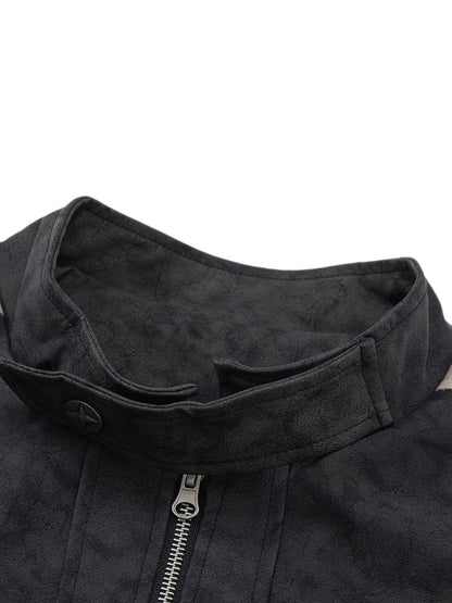 Veste de moto en cuir PU mat