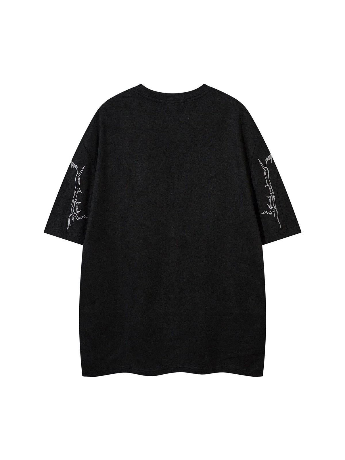 Thorn Embroidery Suede T-Shirt