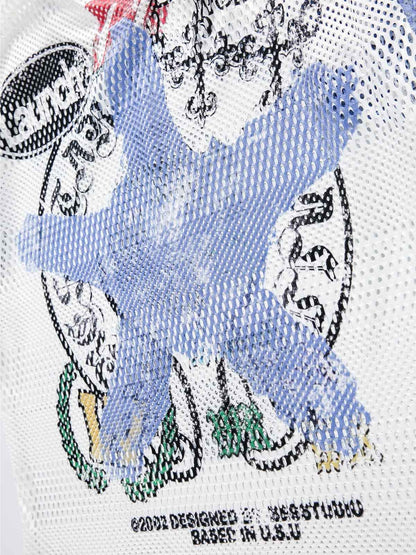 T-shirt graphique à imprimé sportif numérique en maille