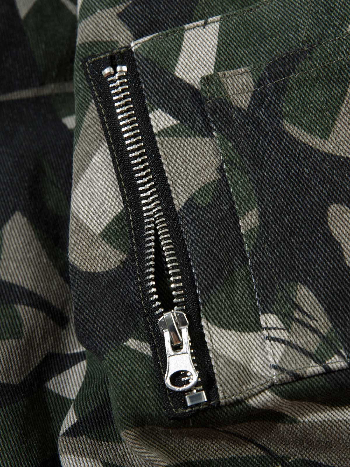 Thesupermade Camouflage Faux Zweiteiliger Trainingsanzug mit Kapuze und Fleecejacke – 2331