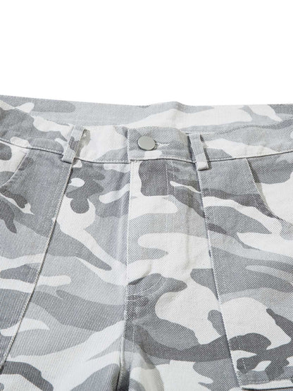 Camouflage-Cargohose mit mehreren Taschen - 2289