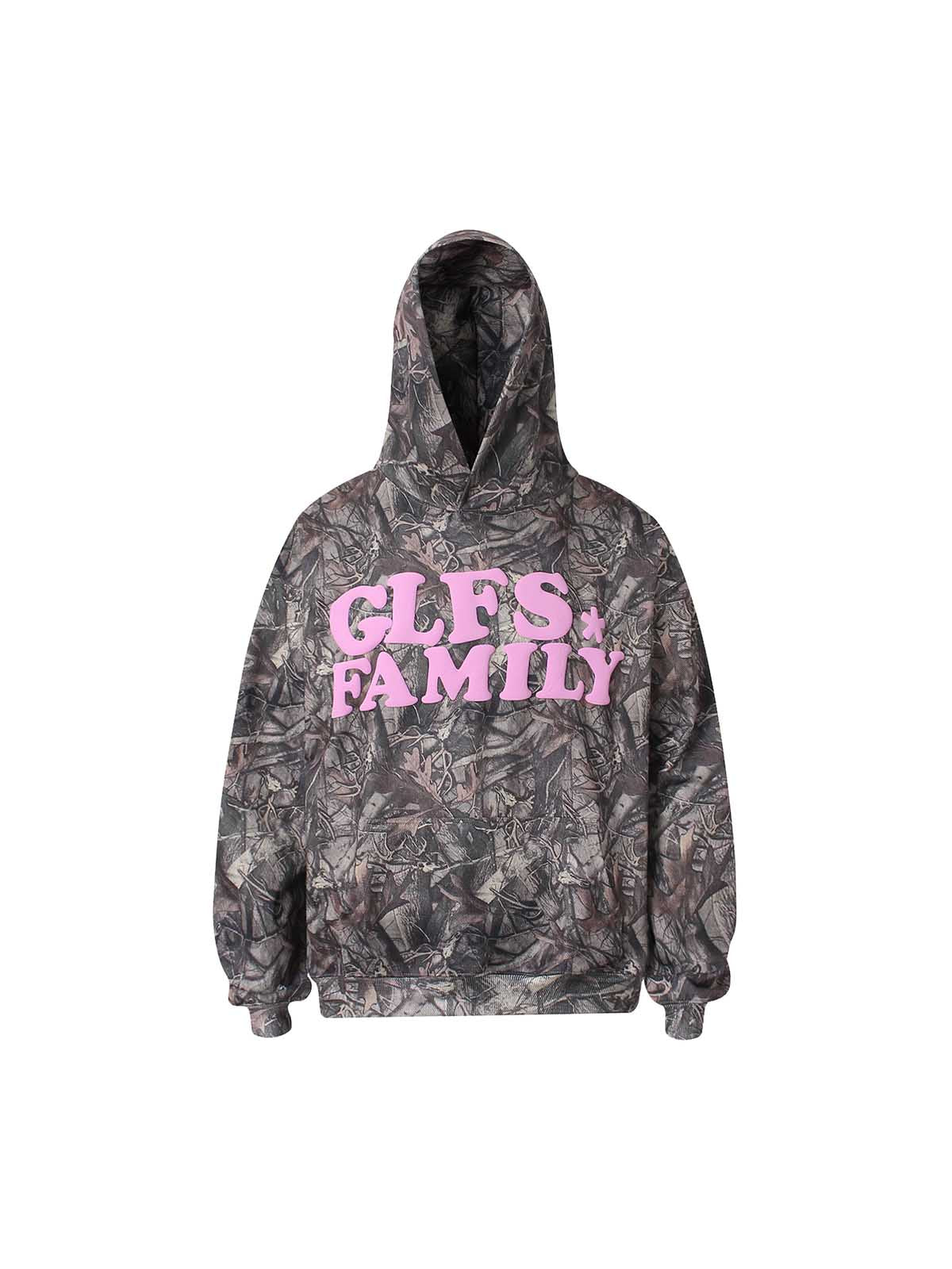 Thesupermade Camouflage Foam Letter Hoodie