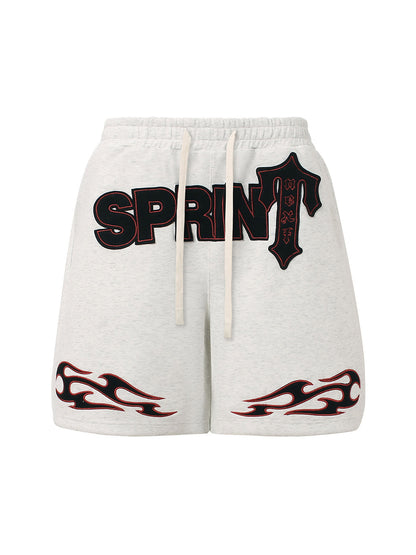 Street Graphic Drawstring Shorts