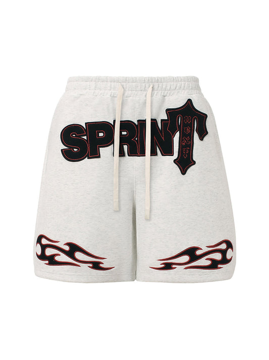 Street Graphic Drawstring Shorts