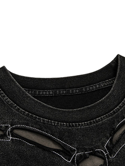T-shirt oversize à imprimé squelette