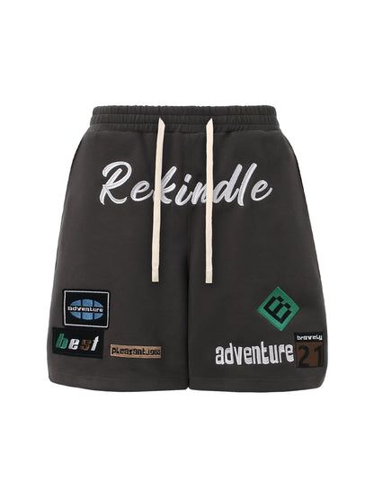 Street Graphic Drawstring Shorts
