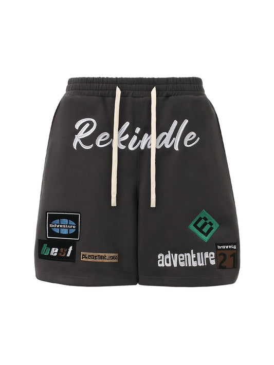 Street Graphic Drawstring Shorts