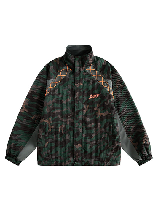 Thesupermade Camouflage Diamond Patchwork Jacke