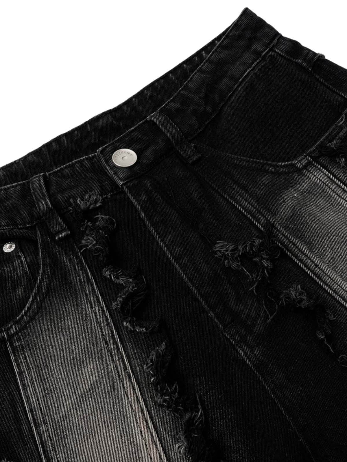 Distressed Raw Edge Jeans