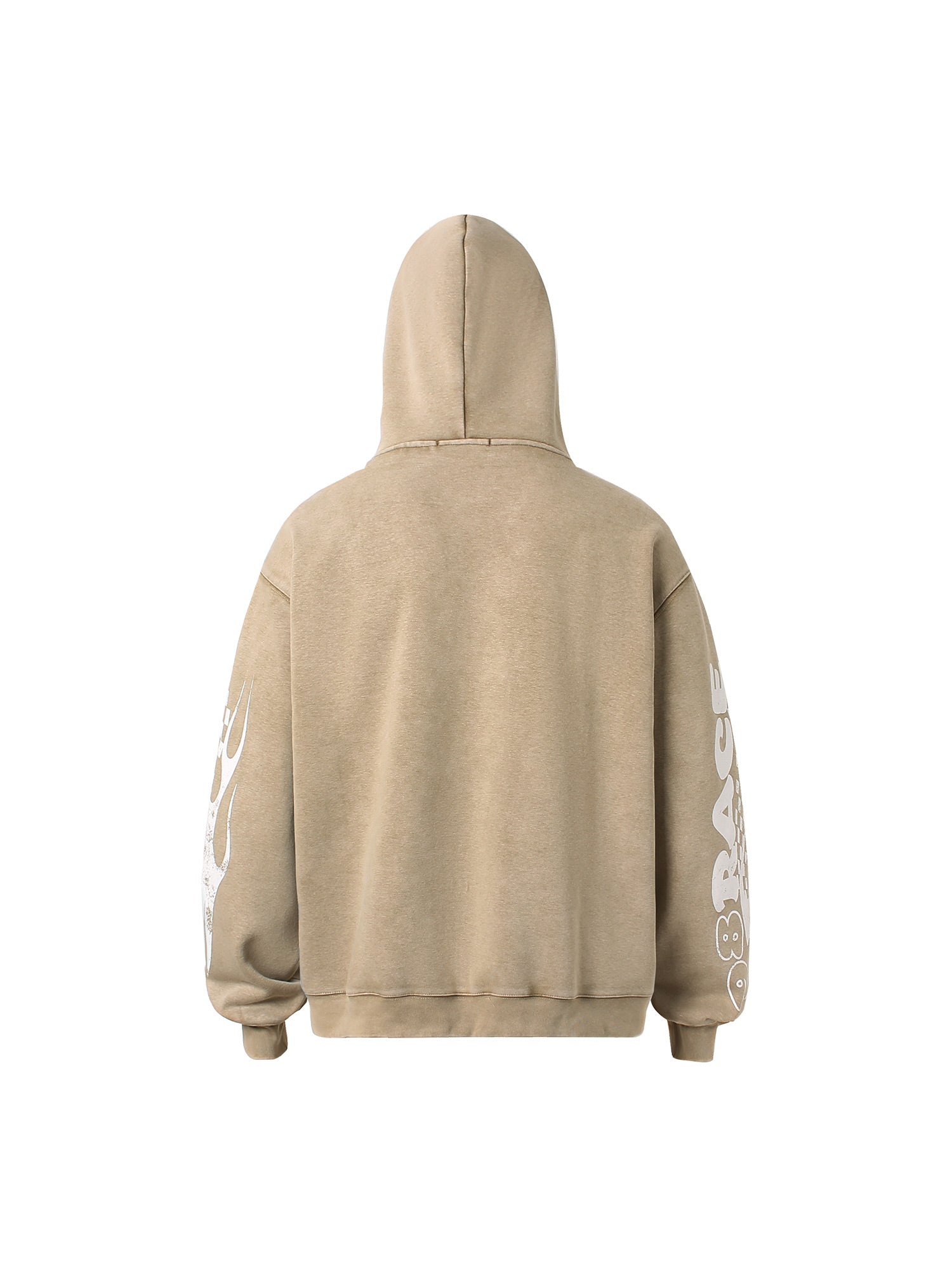 Thesupermade Washed Racing Zip Up Hoodie