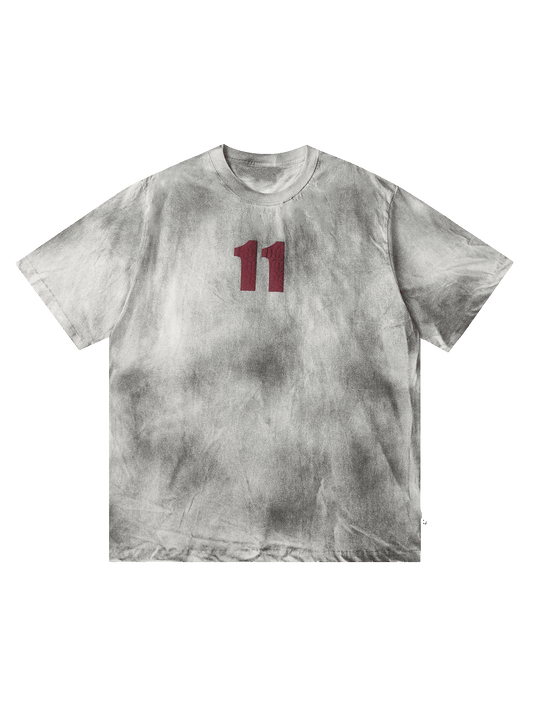 Thesupermade Washed Print 11 Street Rap T-Shirt