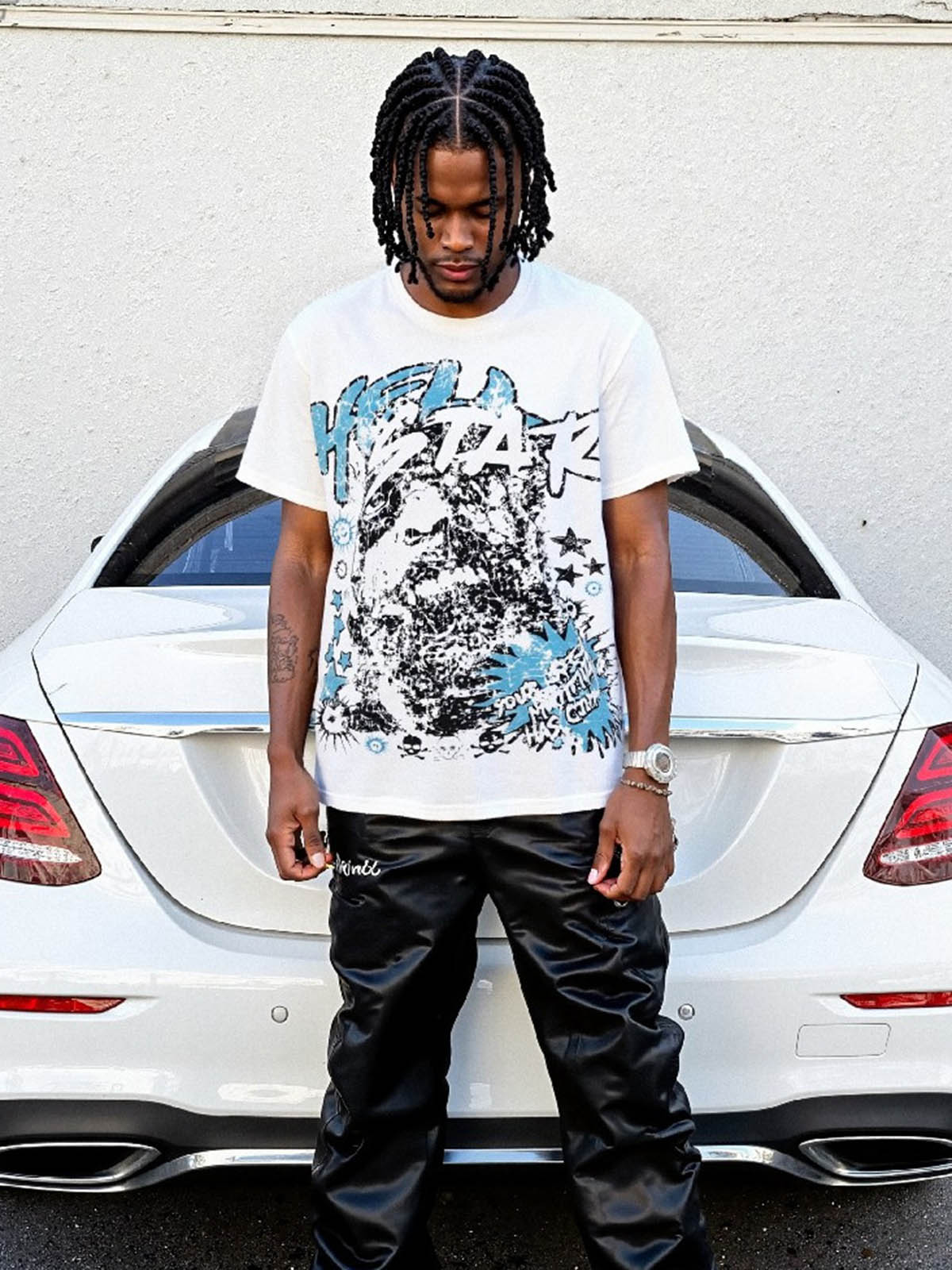 T-shirt graphique portrait amusant - 2374