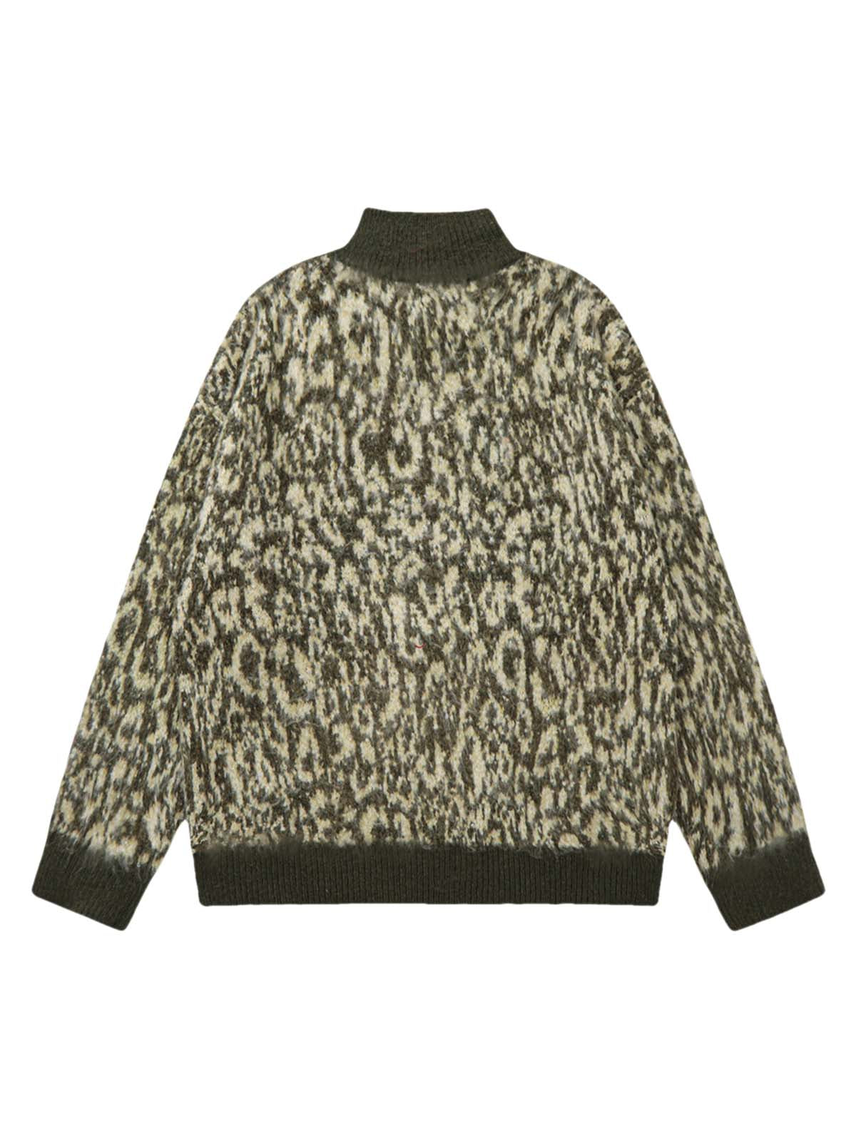 Thesupermade Vintage Cheetah Mohair Sweater Jacket