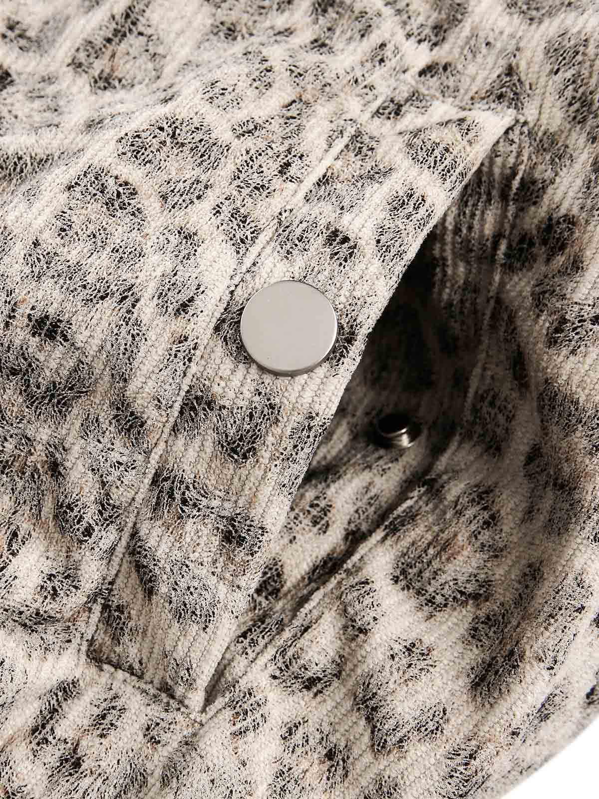 Nerzpelzjacke mit Gepardenmuster und Kapuze - 2270