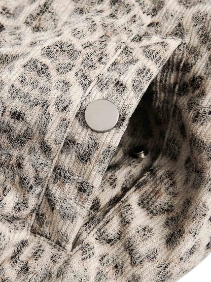 Nerzpelzjacke mit Gepardenmuster und Kapuze - 2270