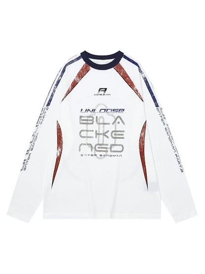 Retro Jersey  Oversized Long Sleeves T-Shirt