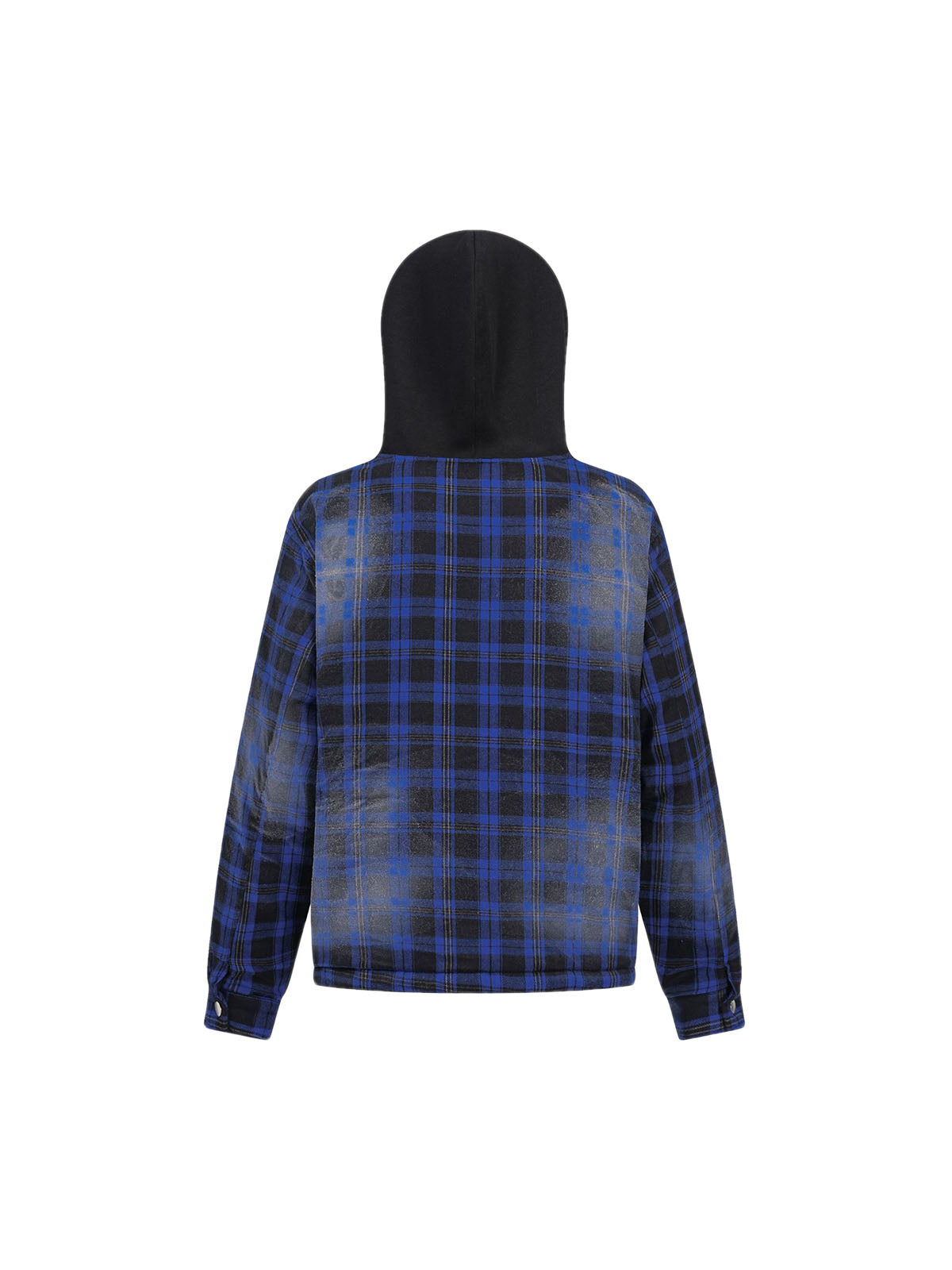 Veste matelassée à capuche à carreaux foncés Thesupermade