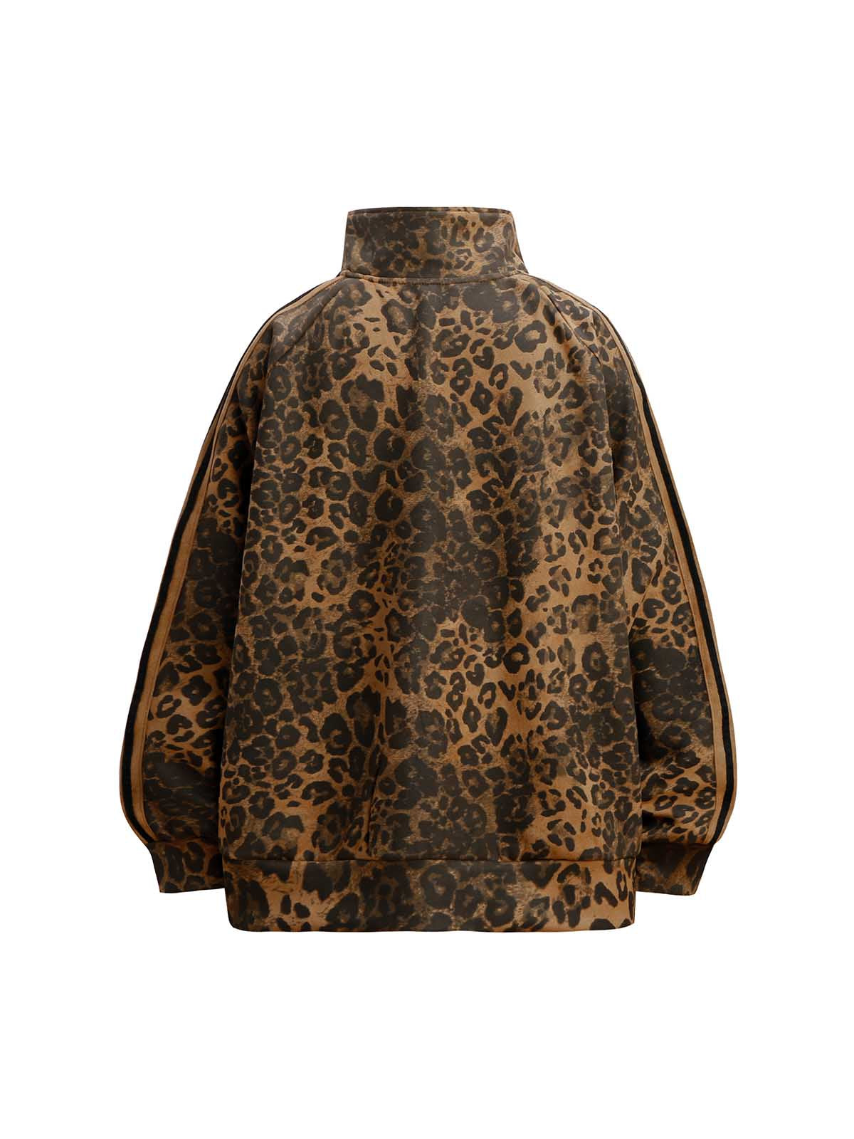 Thesupermade Cheetah Print Suede Tracksuit