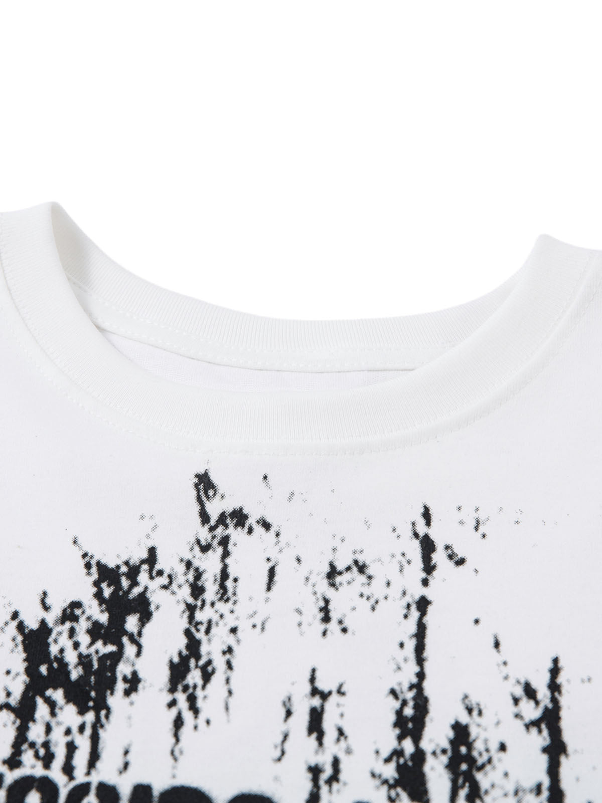 Kurzarm-T-Shirt mit Retro-Graffiti-Schriftzug – 2341