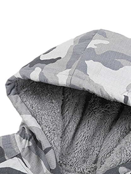 Veste à capuche en polaire camouflage Thesupermade