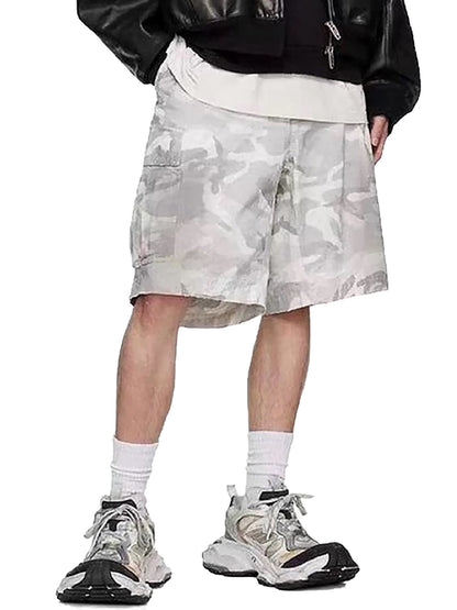 Camouflage-Cargo-Shorts mit Kordelzug