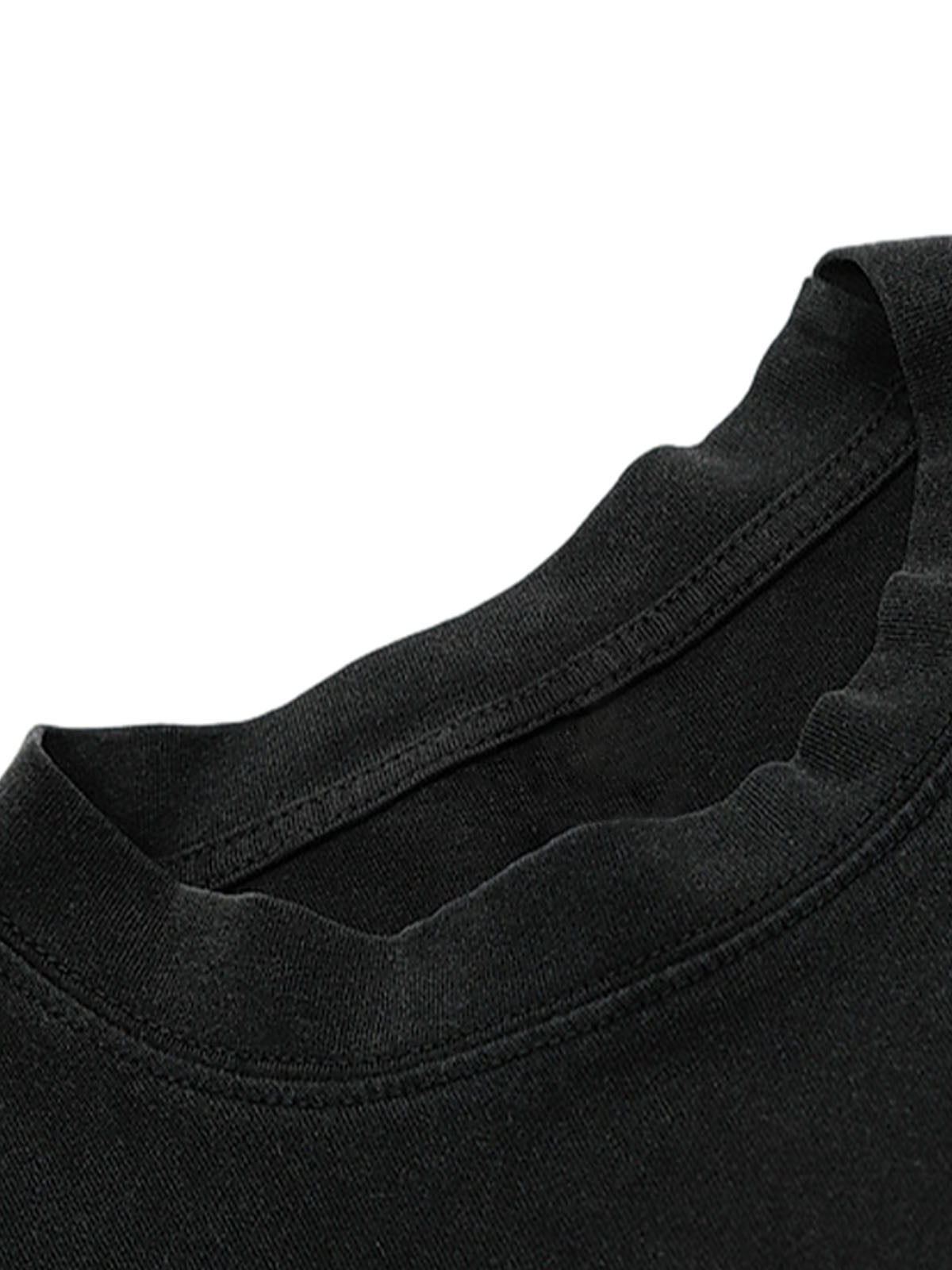 T-shirt à manches courtes effet vieilli avec imprimé badge