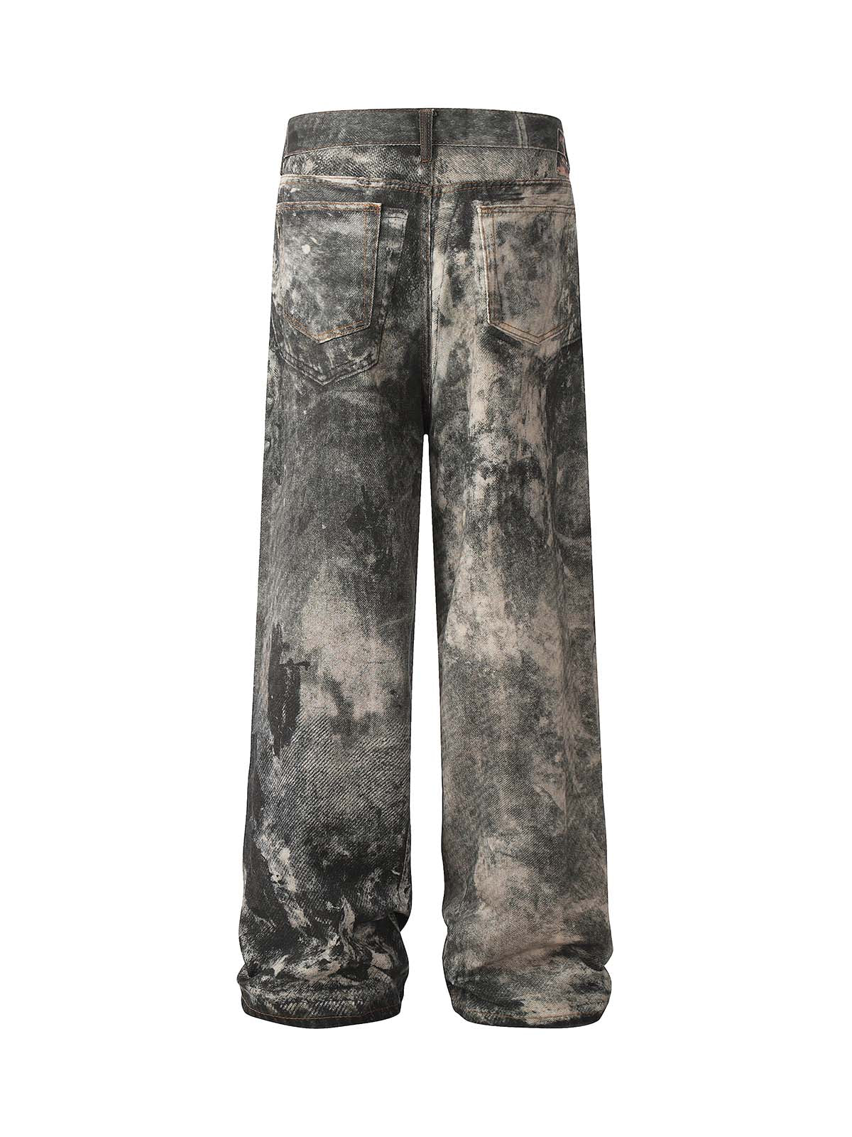 Thesupermade Tie-dye Camouflage Straight Jeans