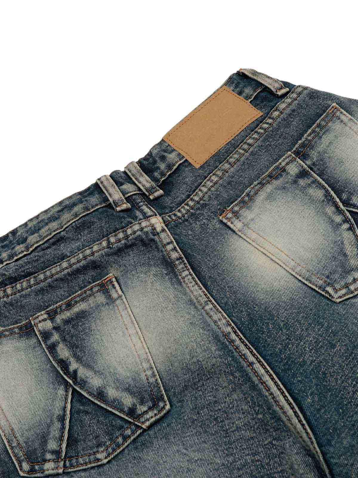 Retro Spray Monkey Washed Baggy Jorts