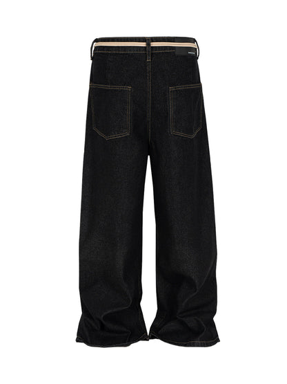 Cleanfit Buckle Belt Baggy Jeans