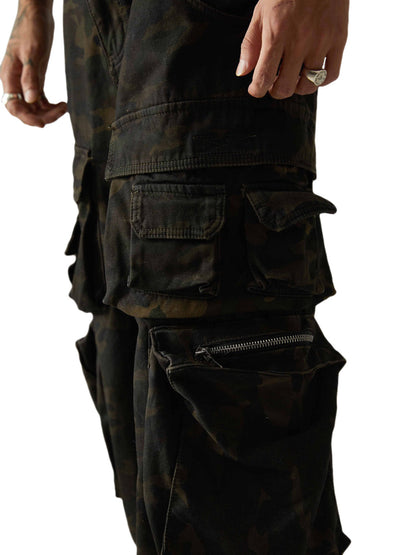 Baggy-Cargohose im Wasteland-Stil mit Camouflage-Muster