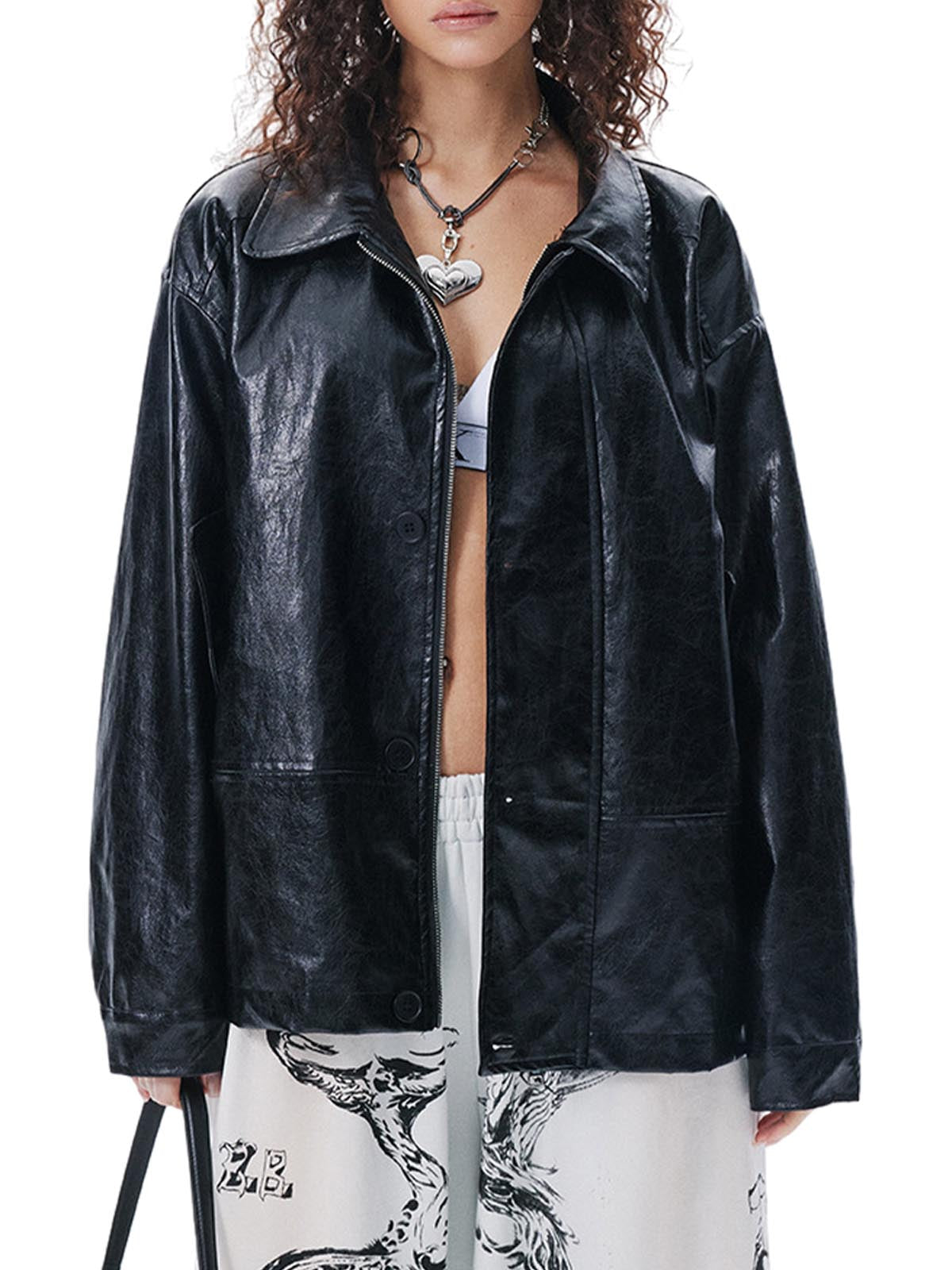 Retro Motorcycle PU Leather Jacket