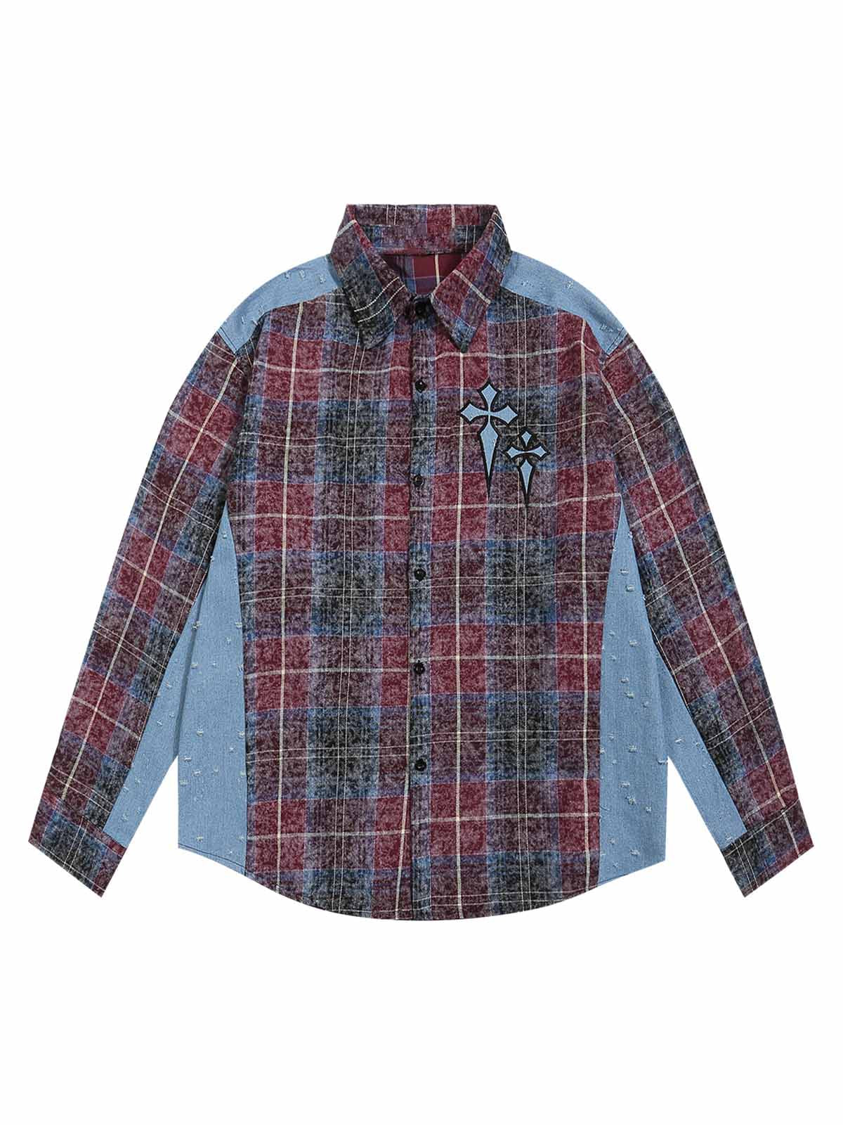 Thesupermade High Street Ripped Patchwork Shirt