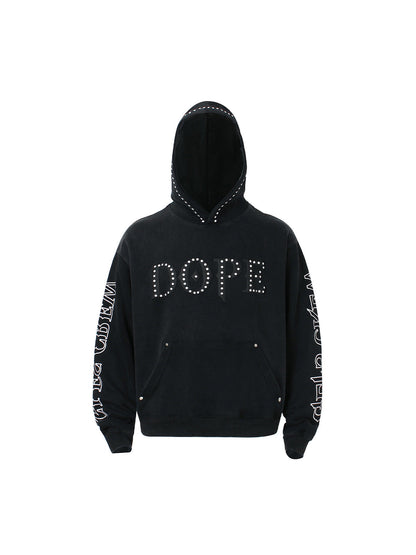 Thesupermade – Mit Nieten verzierte grafische Hoodies 