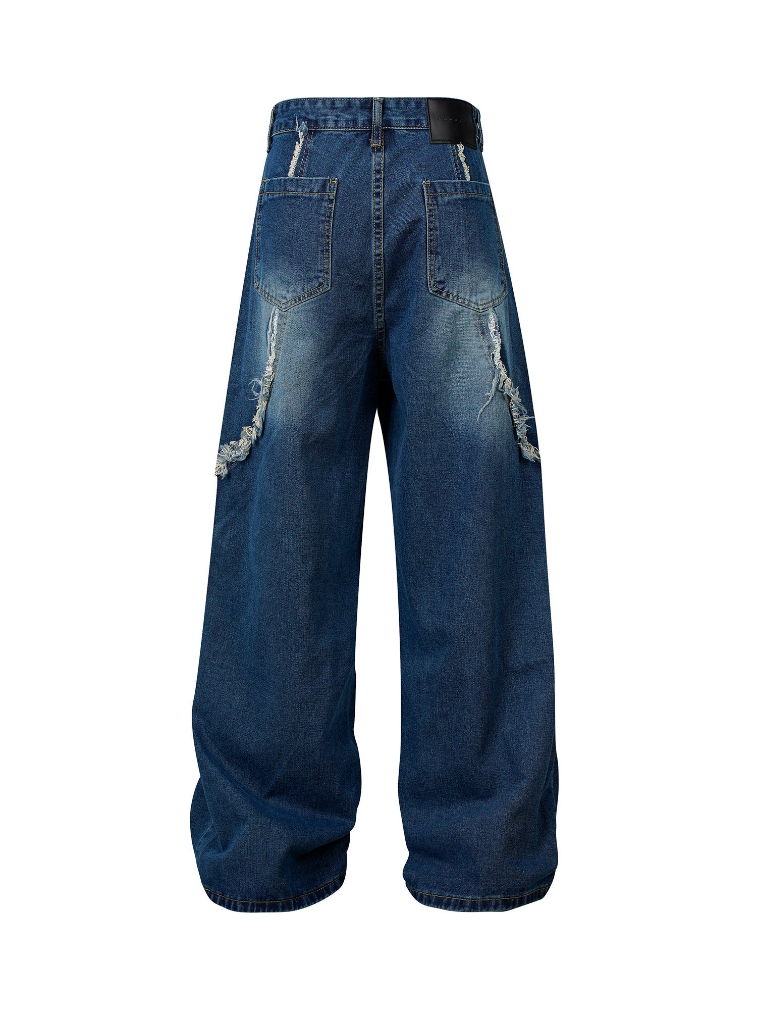 Thesupermade High Street Hip-hop Washed Fur Jeans - 2220