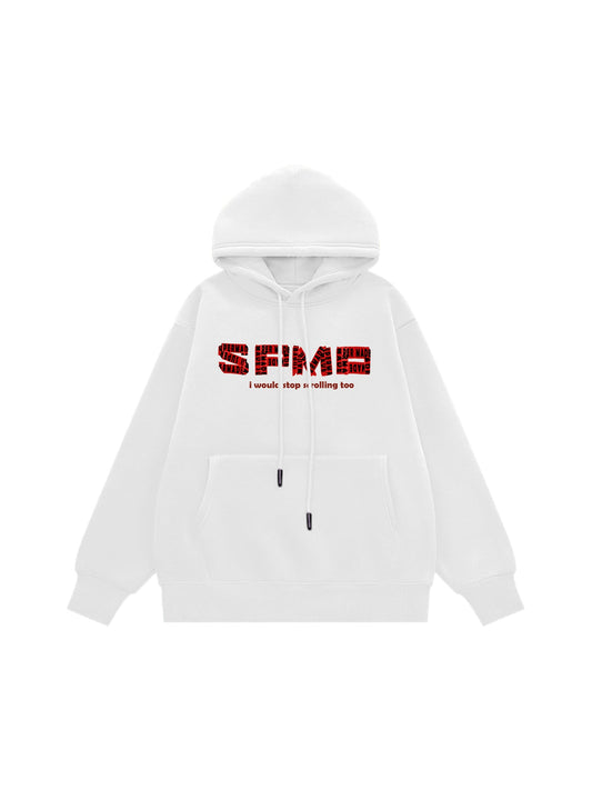 Thesupermade Fleece-Hoodie mit Buchstabengrafik
